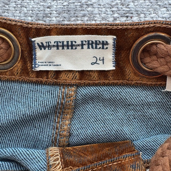Free people We The Free Moxie Velvet Barrel Jeans Brown Size 24 ( brand new ) - Picture 8 of 16
